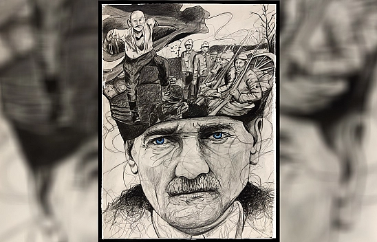 Elazığ'da 18 Mart'a özel Atatürk portresi görenleri hayran bıraktı