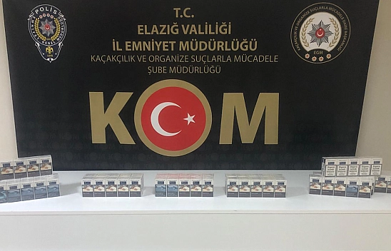 Elazığ'da 190 Paket Kaçak Sigara Ele Geçirildi