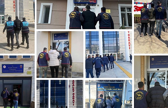 Elazığ'da 34 Zanlı Tutuklandı