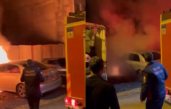 Elazığ'da Alevler Geceyi Aydınlattı