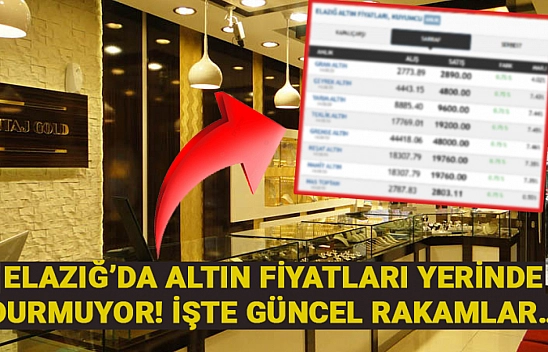Elazığ'da altın fiyatları yerinde durmuyor! İşte güncel rakamlar…