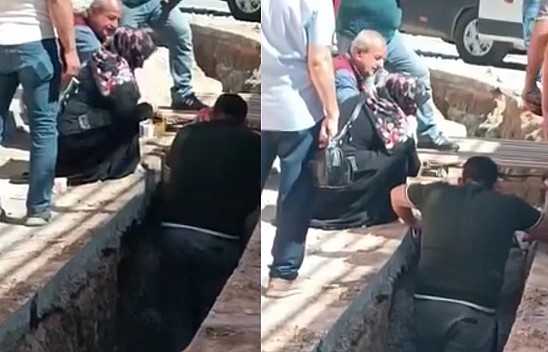 Elazığ'da altyapı kanalına düşen kadın yaralandı