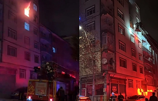 Elazığ'da apartman yangını korku dolu anlar yaşattı