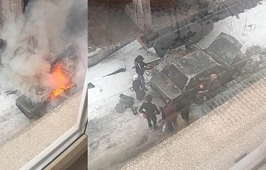 Elazığ'da araç alevlere teslim oldu