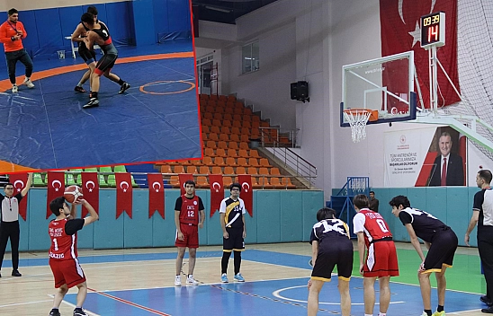 Elazığ'da basketbol ve güreş müsabakalarının sonuna gelindi