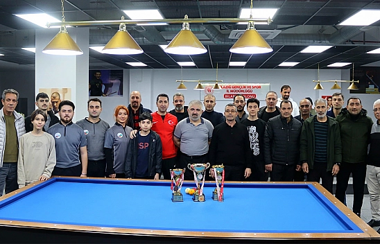 Elazığ'da bilardo şampiyonasının kazananı belli oldu