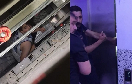 Elazığ'da Bir Çocuk Asansörde Mahsur Kaldı!