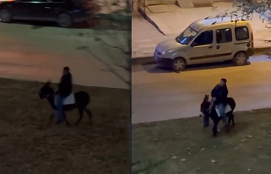 Elazığ'da bir vatandaş çağın dışında kalmak istedi