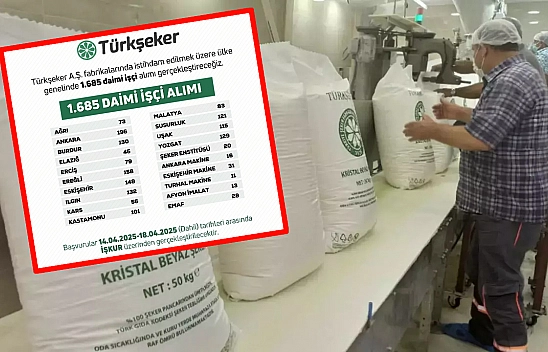 Elazığ'da daimi iş fırsatı: Türkşeker 45 kişi istihdam edecek