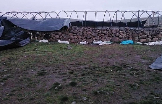 Elazığ'da fırtına direkleri devirdi, çatıları uçurdu 10 kuzu telef oldu