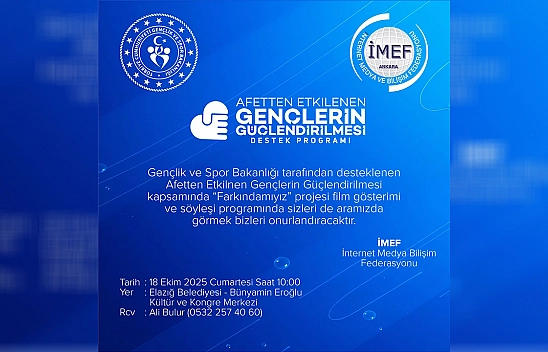 Elazığ'da gençlere yönelik 'Afetten etkilenen gençlerin güçlendirilmesi' etkinliği düzenlenecek