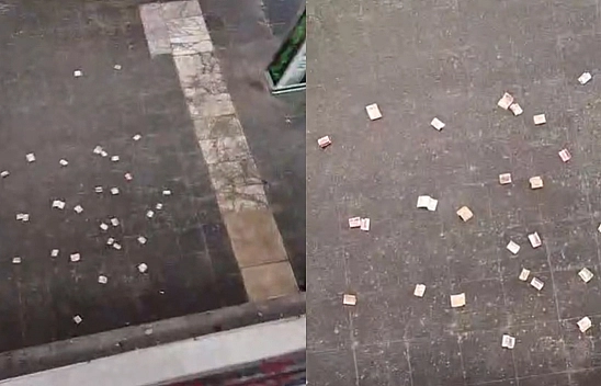 Elazığ'da gökten para yağdı