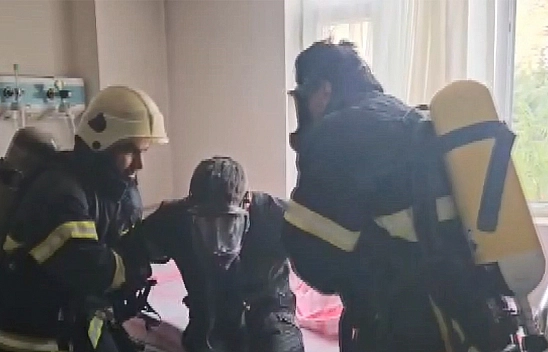 Elazığ'da hastanede yangın tatbikatı