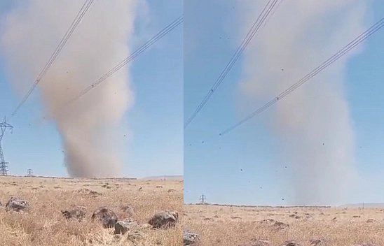 Elazığ'da hortum paniğe neden oldu!