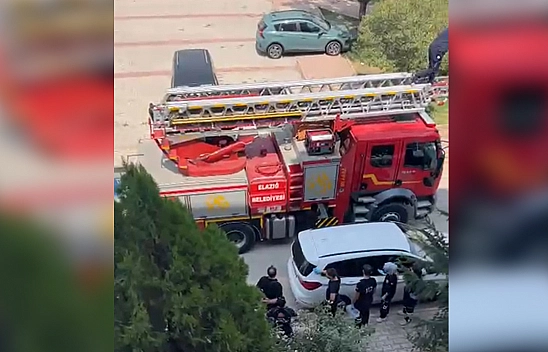 Elazığ'da itfaiye kapıya dayandı