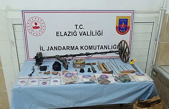 Elazığ'da izinsiz kazı yapan 3 şahıs suçüstü yakalandı