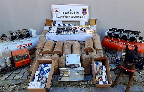 Elazığ'da Kaçak 47 Bin Makaron ve 340 Kilo Tütün Ele Geçirildi