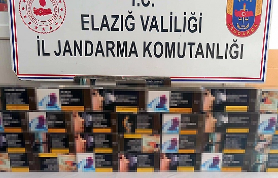 Elazığ'da kaçak sigaralar jandarma ekipleri tarafından yakalandı