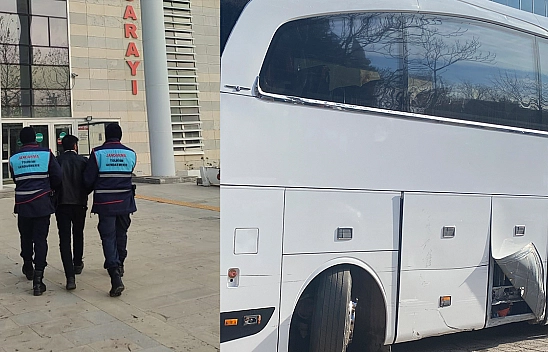 Elazığ'da kaçırdığı yolcu otobüsüyle dehşet saçan şüpheli tutuklandı
