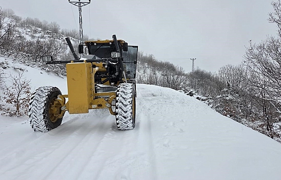 Elazığ'da kar çalışmaları sürüyor: 96 köy yolu açıldı