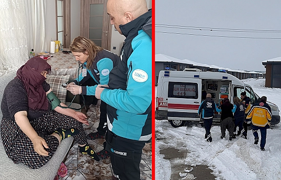 Elazığ'da kar engeline UMKE müdahalesi