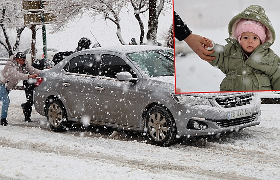 Elazığ'da kar görüntüleri