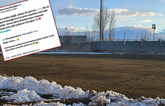 Elazığ'da kar mizahı