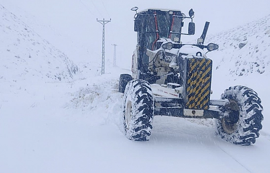 Elazığ'da kar yağışı 482 köy yolu kapattı