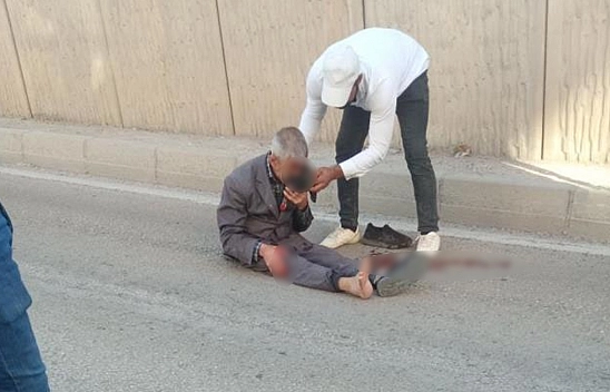 Elazığ'da katlı kavşaktan düşen yaşlı adam yaralandı