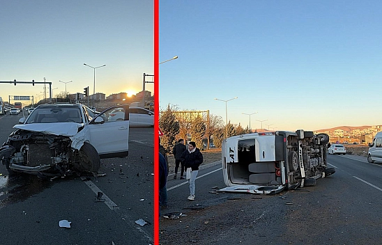 Elazığ'da kırmızı ışık ihlali kaza getirdi: 2 Yaralı