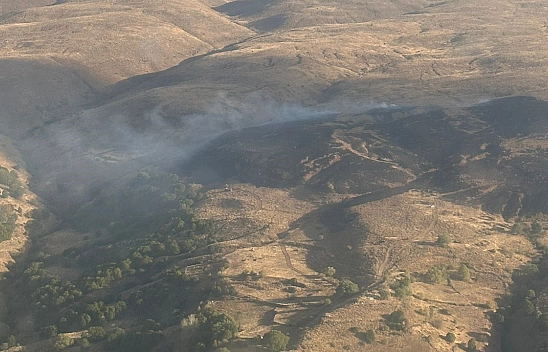 Elazığ'da kırsal alanda yangın çıktı