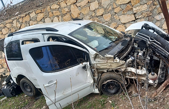 Elazığ'da korkutan kaza otomobil şarampole uçtu 4 yaralı