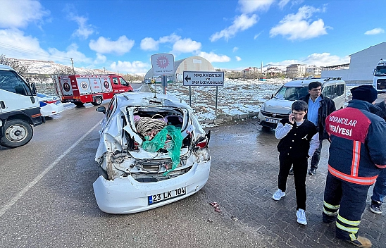 Elazığ'da korkutan kaza!