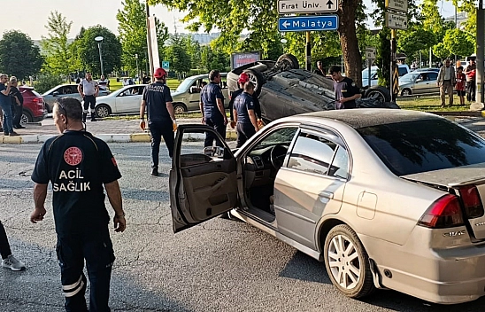 Elazığ'da korkutan kaza!