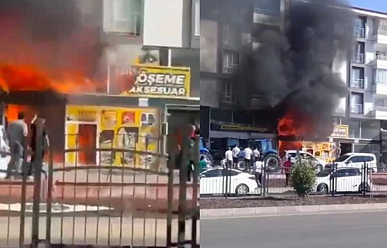 Elazığ'da korkutan yangın: İş yeri kullanılamaz hale geldi
