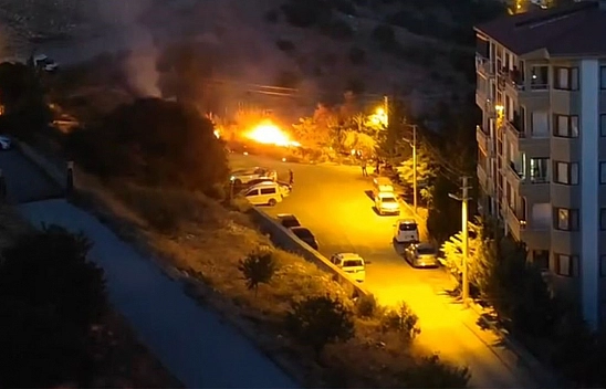 Elazığ'da korkutan yangın!