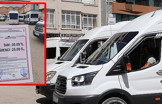 Elazığ'da minibüs ücretlerine zam yapıldı