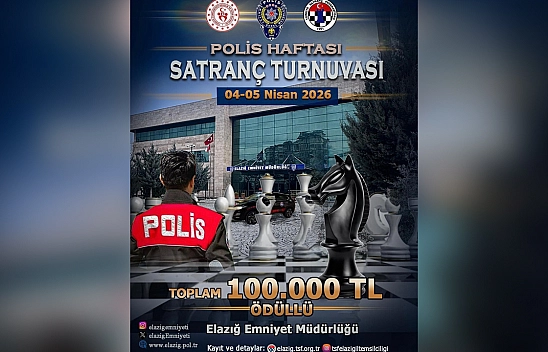 Elazığ'da ödüllü satranç turnuvası