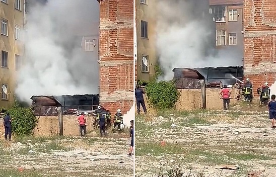 Elazığ'da odunluk yangını!