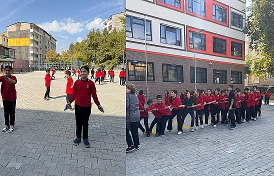 Elazığ'da öğrenciler geleneksel oyunlar ile eğleniyor