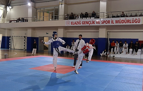 Elazığ'da okul sporları gençler taekwondo müsabakaları tamamlandı