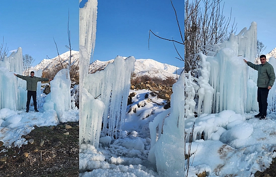 Elazığ'da oluşan sarkıtlar görsel şölen oluşturdu