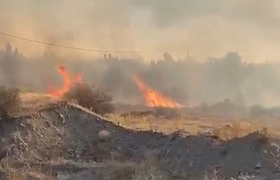 Elazığ'da örtü yangını söndürüldü