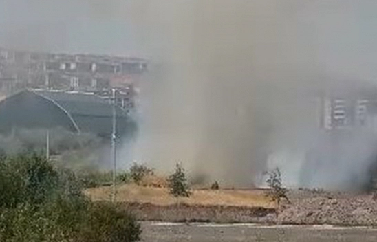 Elazığ'da otluk alanda yangın