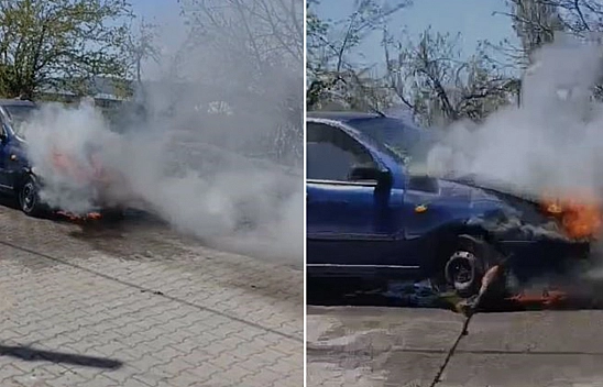 Elazığ'da otomobil alev aldı!