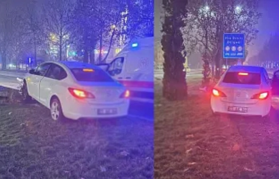 Elazığ'da Otomobil Aydınlatma Direğine Çarptı