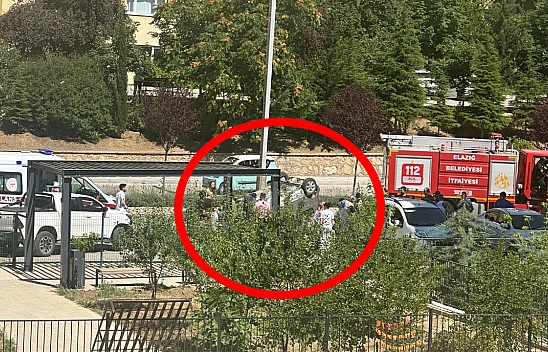 Elazığ'da otomobil takla attı: 2 Yaralı