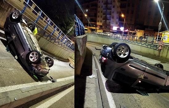 Elazığ'da Otomobil Takla Attı!