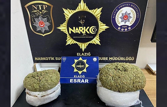 Elazığ'da Polis Uyuşturucuya  Geçit Vermiyor Kilolarca Esrar Ele Geçirildi!