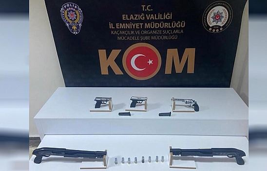 Elazığ'da Ruhsatsız Silah Operasyonunda 2 Kişi Yakalandı